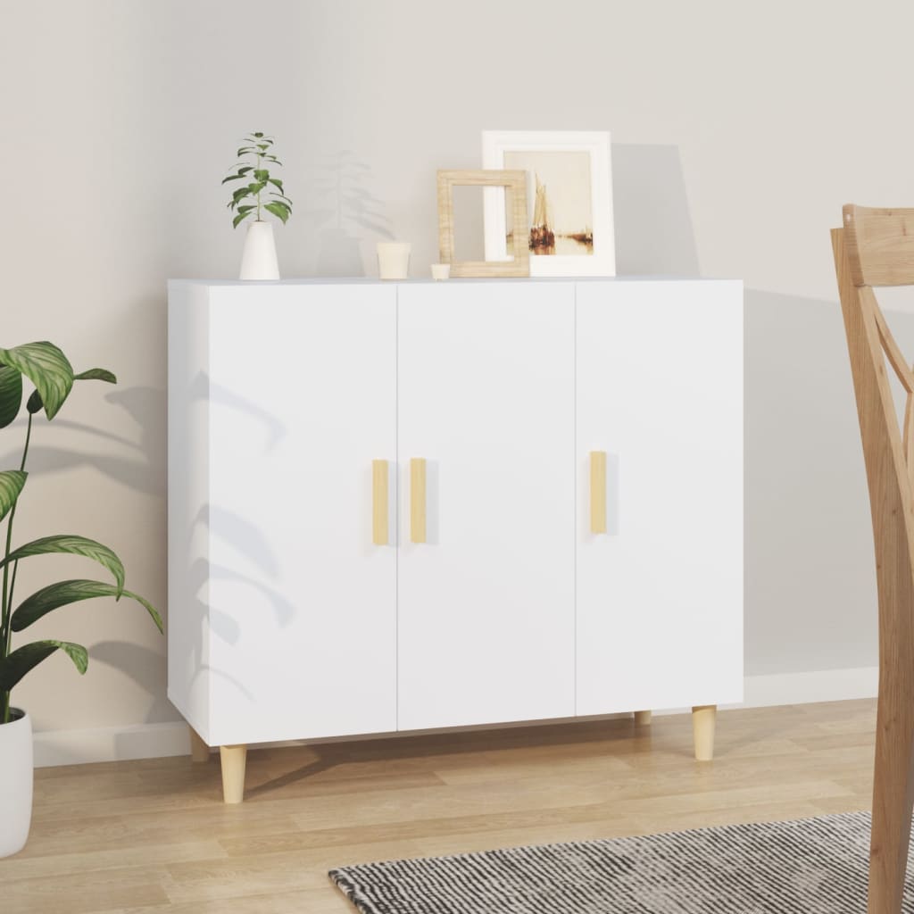 skab 90x34x80 cm konstrueret træ hvid