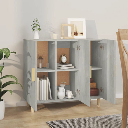 skab 90x34x80 cm konstrueret træ betongrå