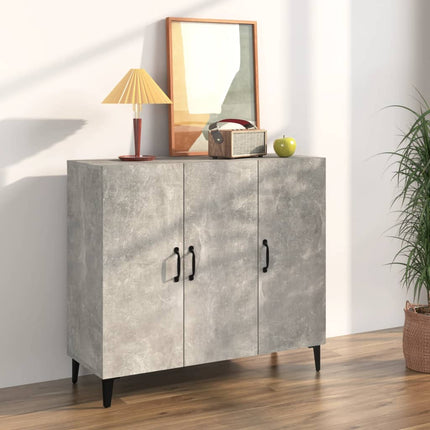 skab 90x34x80 cm konstrueret træ betongrå