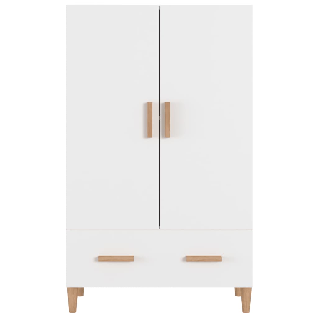skab 70x31x115 cm konstrueret træ hvid