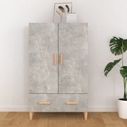 skab 70x31x115 cm konstrueret træ betongrå