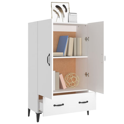 skab 70x31x115 cm konstrueret træ hvid