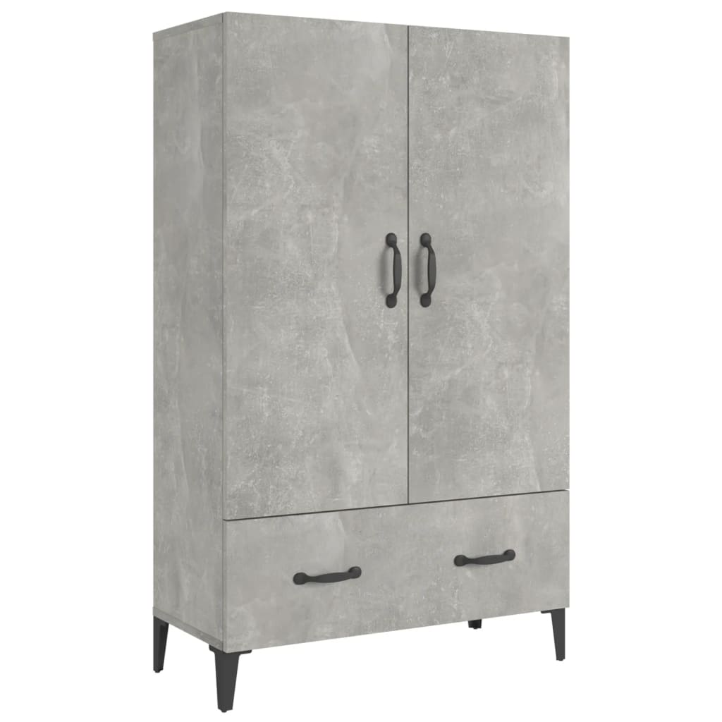 skab 70x31x115 cm konstrueret træ betongrå