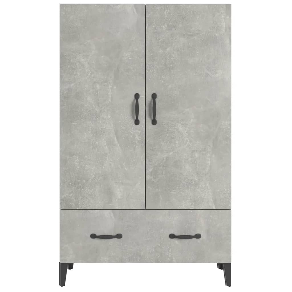 skab 70x31x115 cm konstrueret træ betongrå