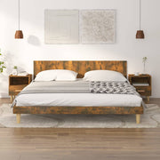 sengeborde 2 stk. 40x35x47 cm røget egetræsfarve