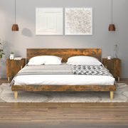 sengeborde 2 stk. konstrueret træ røget egetræsfarve