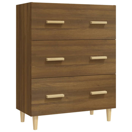 skænk 70x34x90 cm konstrueret træ brun egetræsfarve