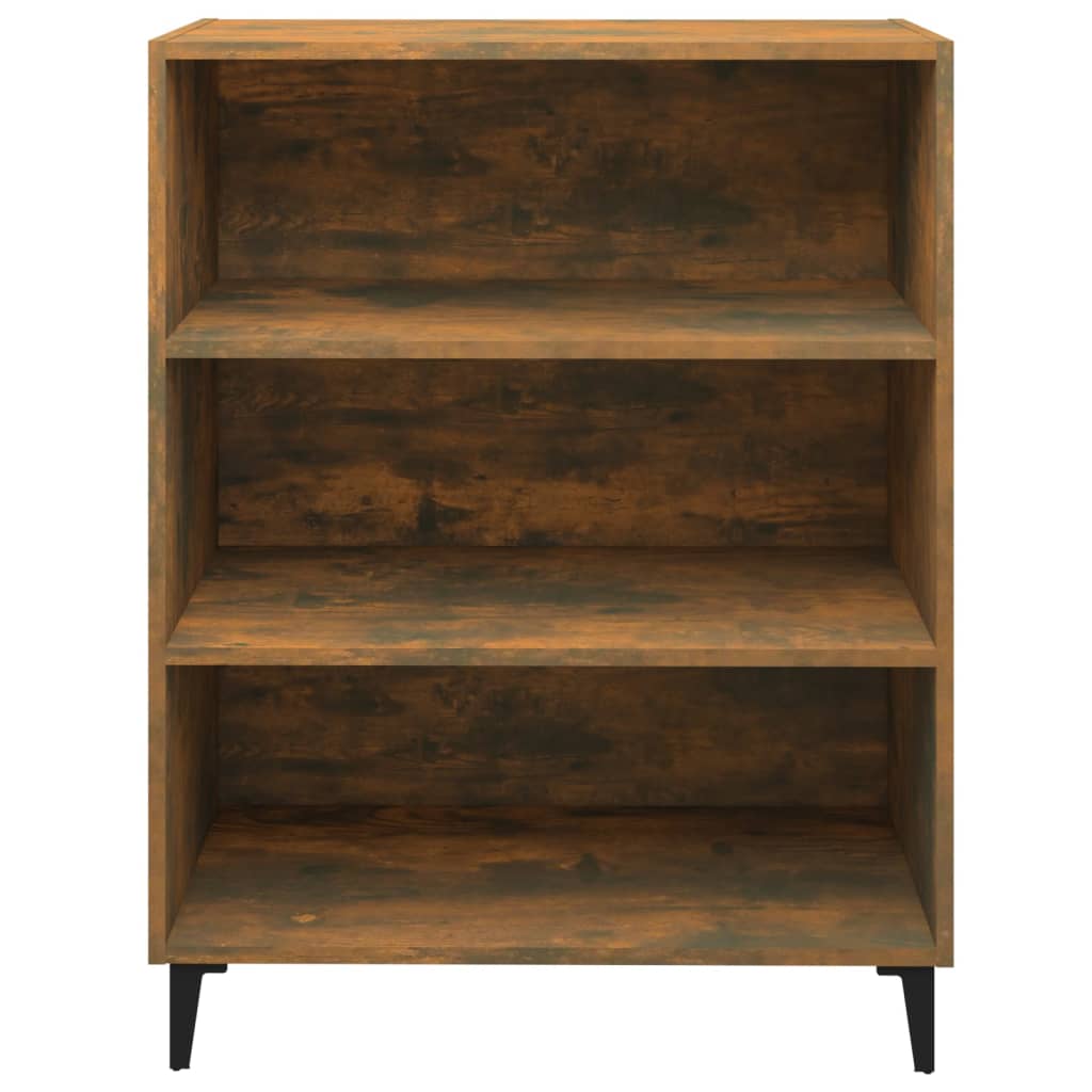 skænk 69,5x32,5x90 cm konstrueret træ røget egetræsfarve