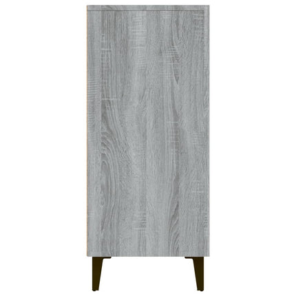 skab 90x34x80 cm konstrueret træ grå sonoma-eg