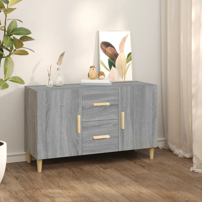 skænk 100x36x60 cm konstrueret træ grå sonoma-eg