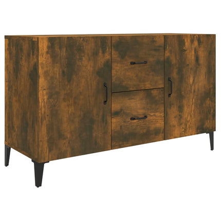 skænk 100x36x60 cm konstrueret træ røget egetræsfarve