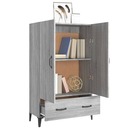 skab 70x31x115 cm konstrueret træ grå sonoma-eg
