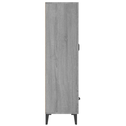 skab 70x31x115 cm konstrueret træ grå sonoma-eg
