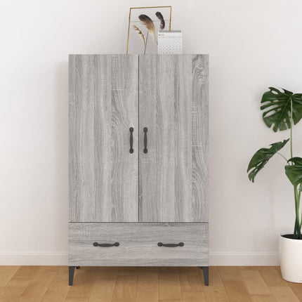 skab 70x31x115 cm konstrueret træ grå sonoma-eg