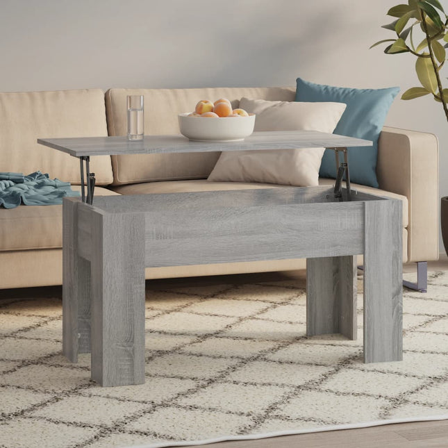 sofabord 101x49x52 cm konstrueret træ grå sonoma-eg