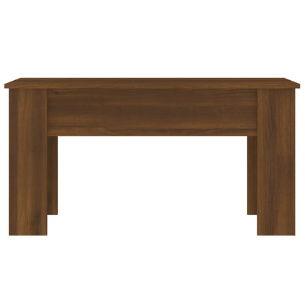 sofabord 101x49x52 cm konstrueret træ brun egetræsfarve