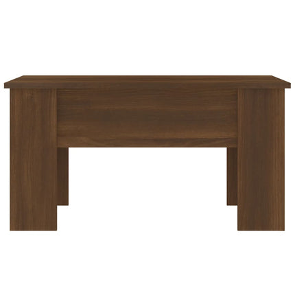 sofabord 79x49x41 cm konstrueret træ brun egetræsfarve