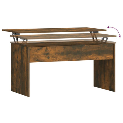 sofabord 102x50,5x52,5 cm konstrueret træ røget egetræsfarve