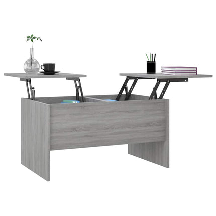 sofabord 80x50x42,5 cm konstrueret træ grå sonoma-eg