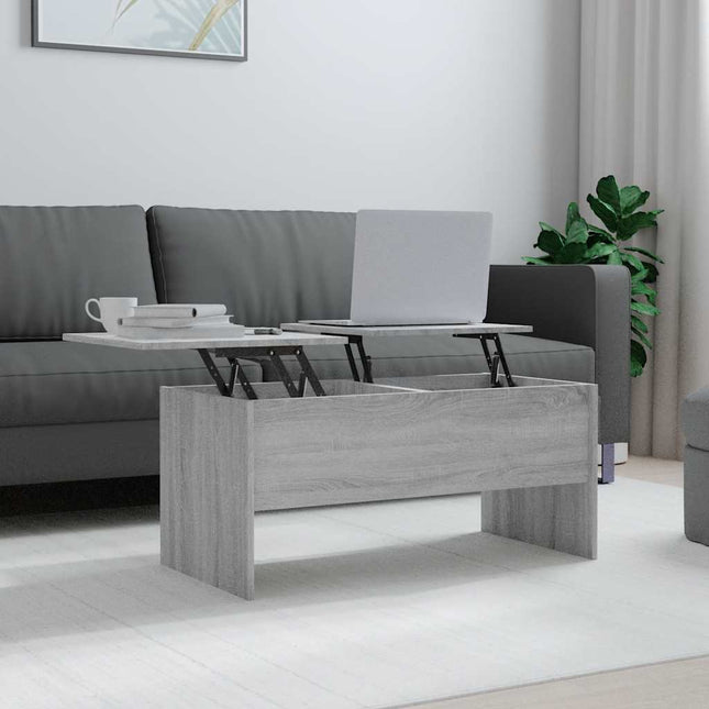 sofabord 102x50,5x46,5 cm konstrueret træ grå sonoma-eg