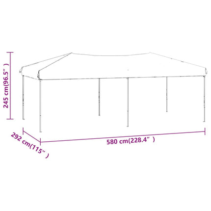 foldbart festtelt 3x6 m sort