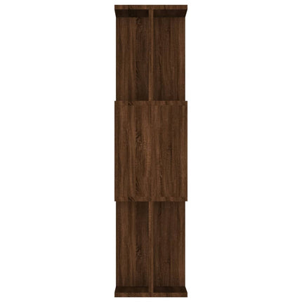 bogreol/rumdeler 80x24x96 cm konstrueret træ brun eg