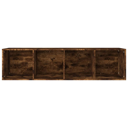 bogreol/tv-skab 36x30x143 cm konstrueret træ røget egetræsfarve