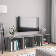bogreol/tv-bord 143x30x36 cm konstrueret træ grå sonoma-eg