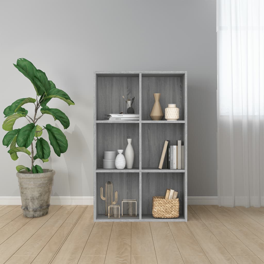 Bogreol/TV-Bord Konstrueret Træ - Grå sonoma-eg / 66 x 30 x 98 cm