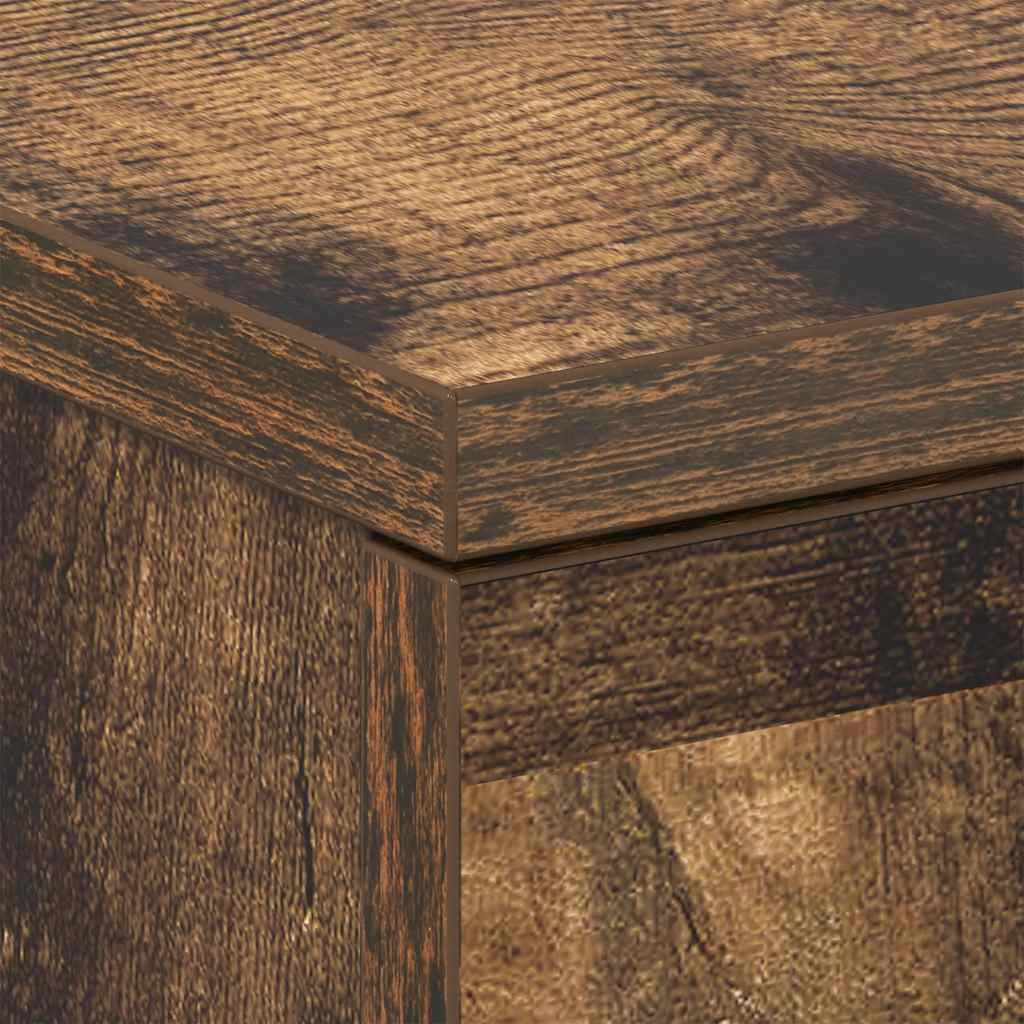 sengebord 38x35x56 cm konstrueret træ røget egetræsfarve