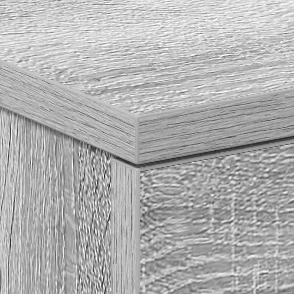 sengebord 38x35x56 cm konstrueret træ grå sonoma-eg