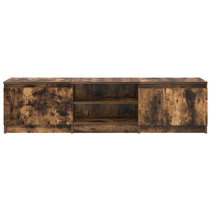tv-bord 140x40x35,5 cm konstrueret træ røget egetræsfinish
