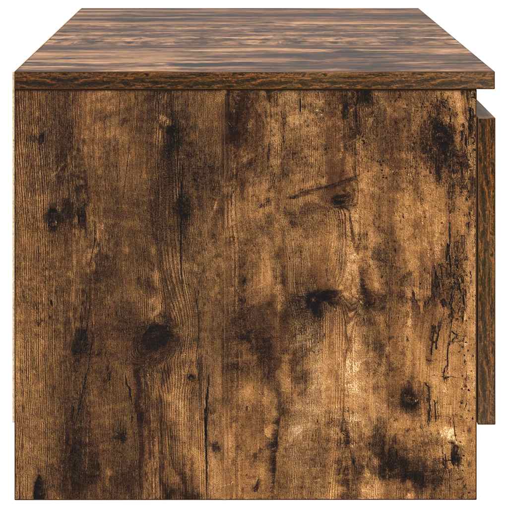 tv-bord 140x40x35,5 cm konstrueret træ røget egetræsfinish