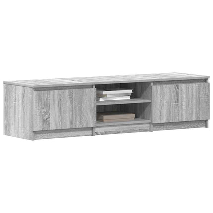 tv-bord 140x40x35,5 cm konstrueret træ grå sonoma-eg