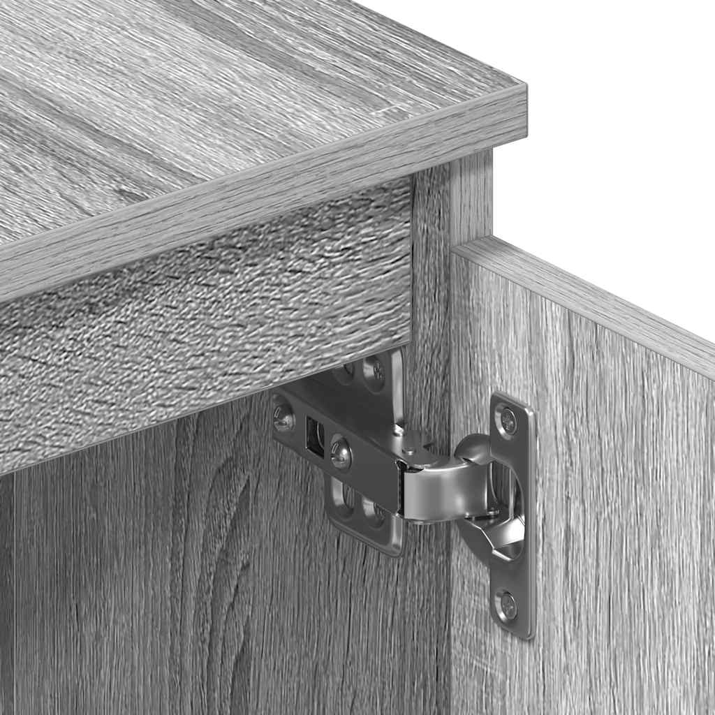 tv-bord 140x40x35,5 cm konstrueret træ grå sonoma-eg