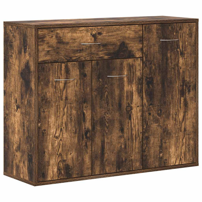 skænk 88x30x70 cm konstrueret træ røget egetræsfarve