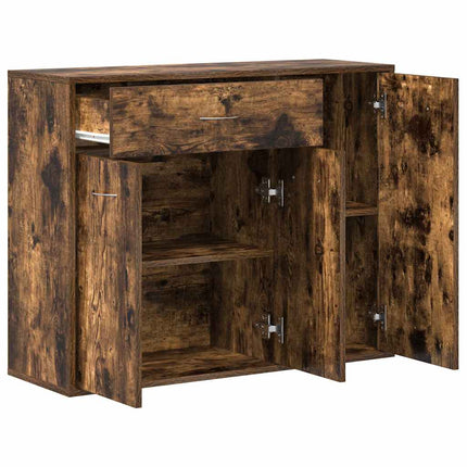 skænk 88x30x70 cm konstrueret træ røget egetræsfarve