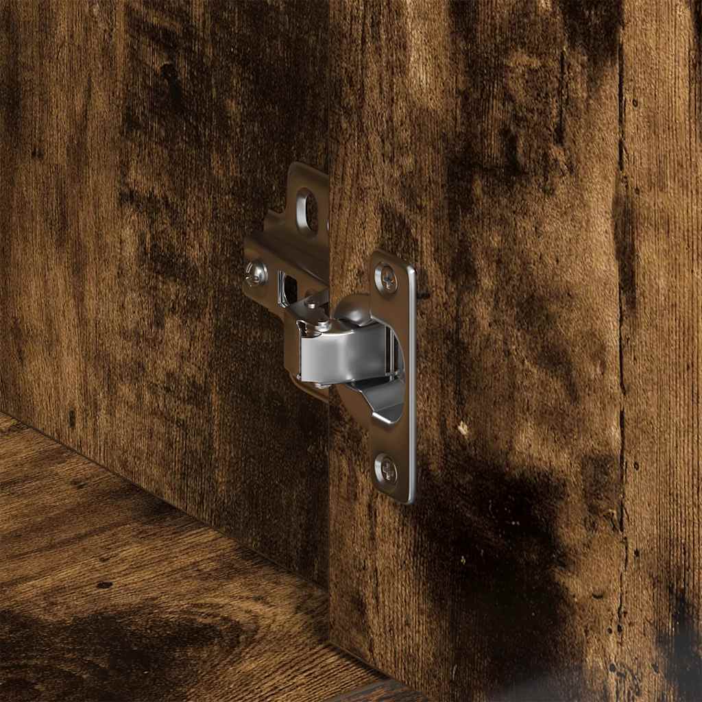 skænk 88x30x70 cm konstrueret træ røget egetræsfarve