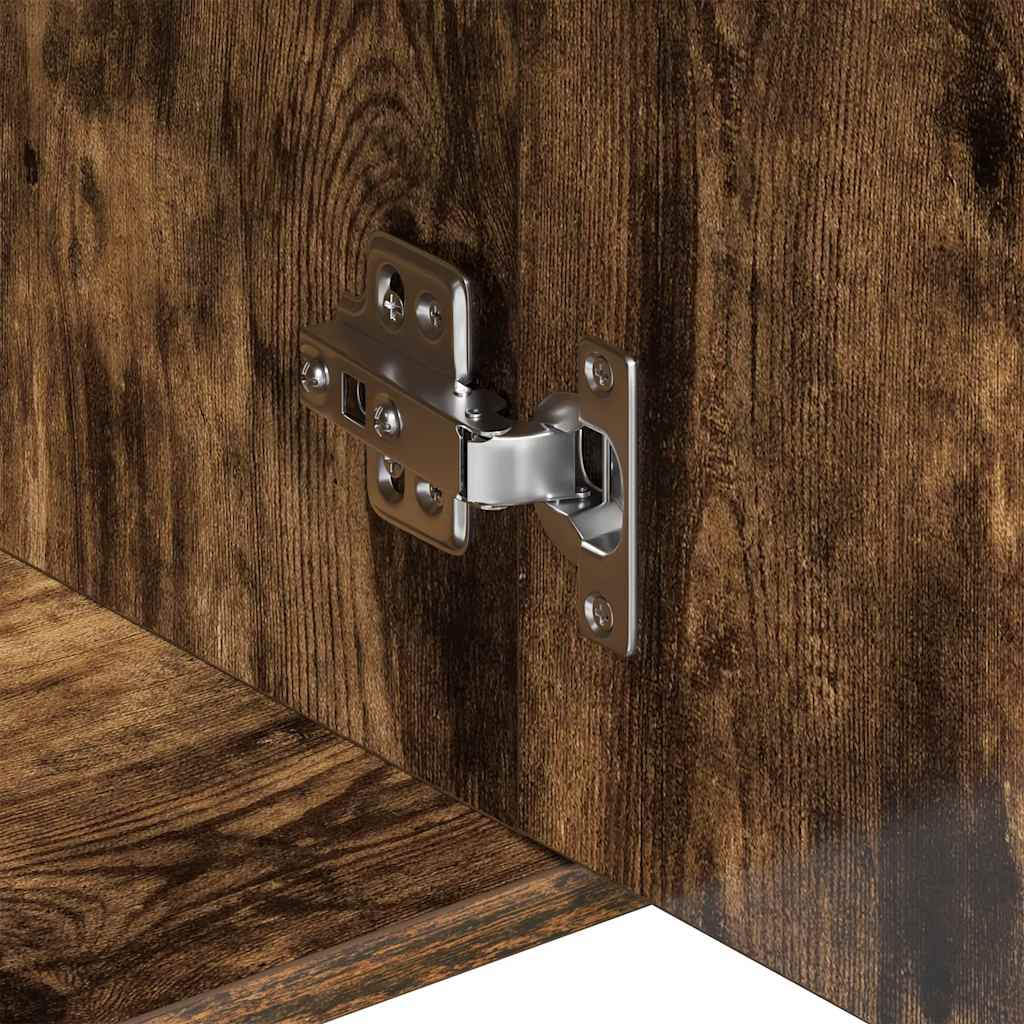 skænk 88x30x70 cm konstrueret træ røget egetræsfarve