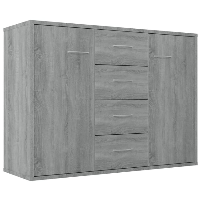 skænk 88x30x65 cm konstrueret træ grå sonoma-eg