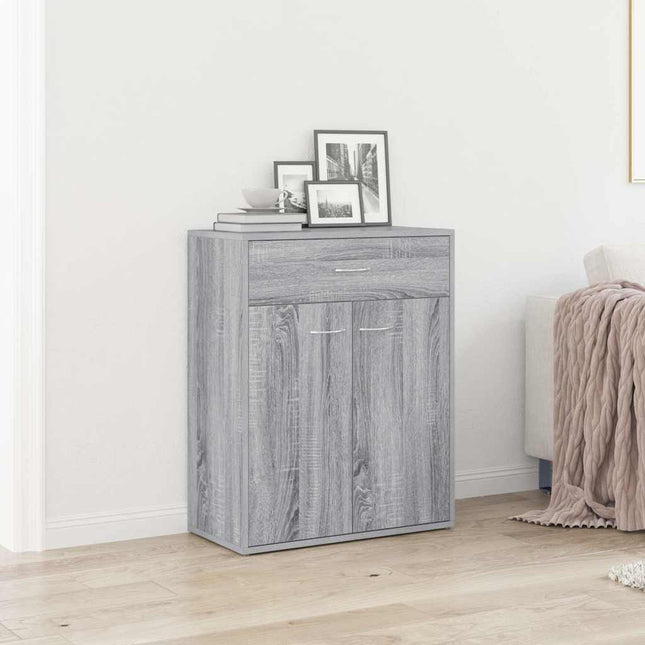 skænk 60x30x75 cm konstrueret træ grå sonoma-eg