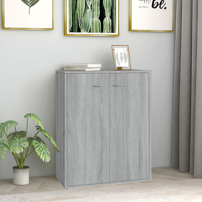 skænk 60x30x75 cm konstrueret træ grå sonoma-eg