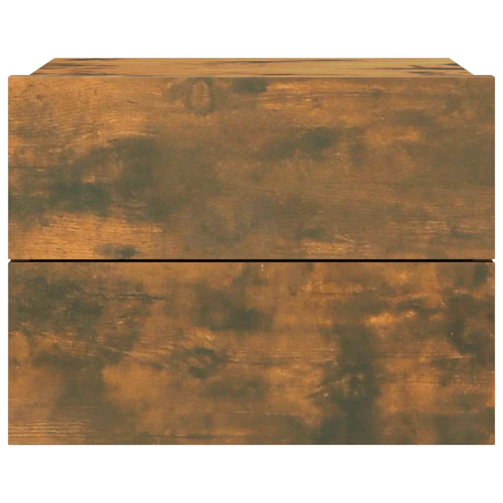 sengebord 40x30x30 cm konstrueret træ røget egetræsfarve