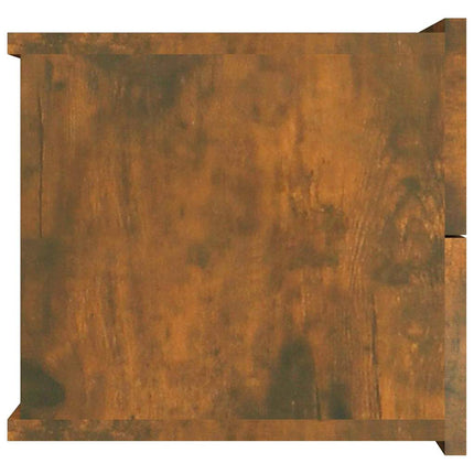 sengebord 40x30x30 cm konstrueret træ røget egetræsfarve