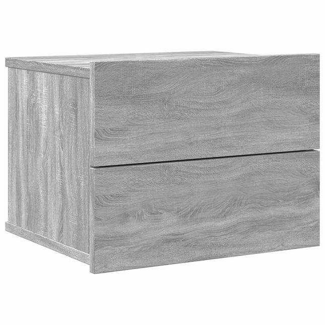 sengebord 40x30x30 cm konstrueret træ grå sonoma-eg