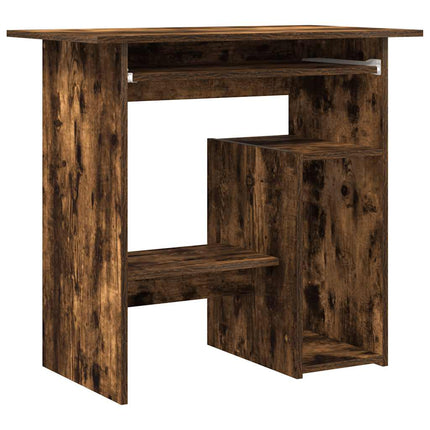 skrivebord 80x45x74 cm konstrueret træ røget egetræsfinish