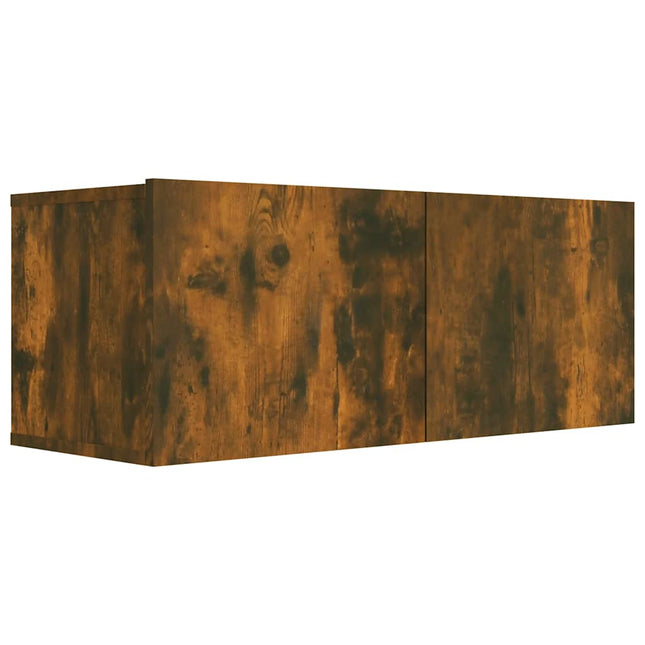 tv-bord 80x30x30 cm konstrueret træ røget egetræsfarve