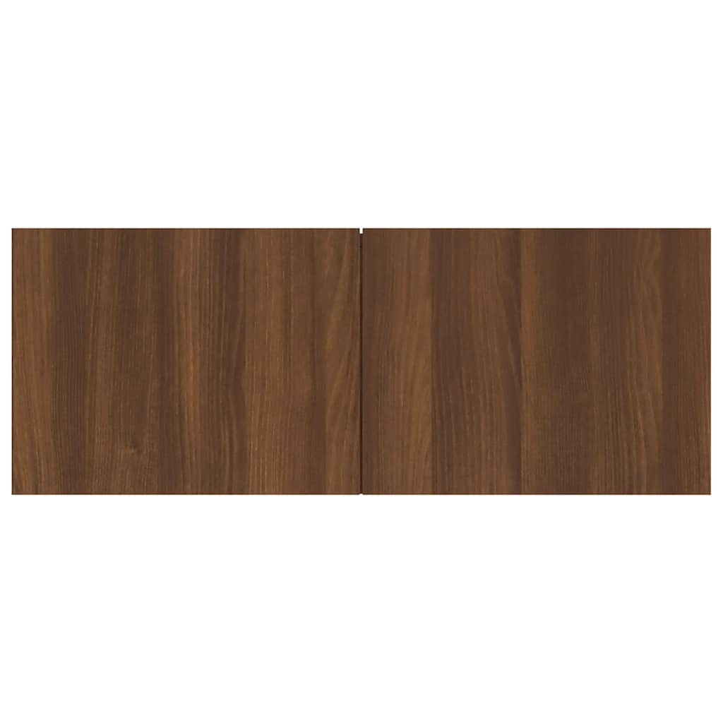 tv-bord 80x30x30 cm konstrueret træ brun egetræsfarve