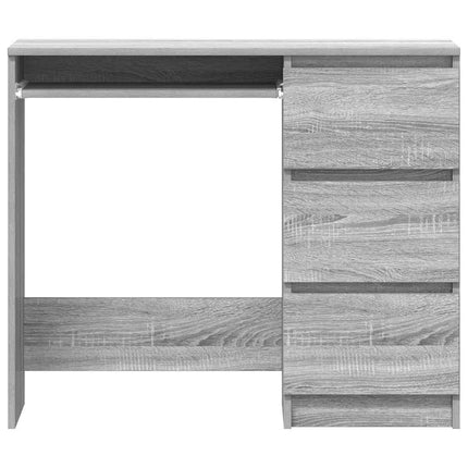 skrivebord 90x45x76 cm konstrueret træ grå sonoma-eg