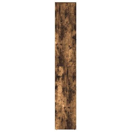 badeværelsesskab 30x30x183,5 cm konstrueret træ røget egetræ